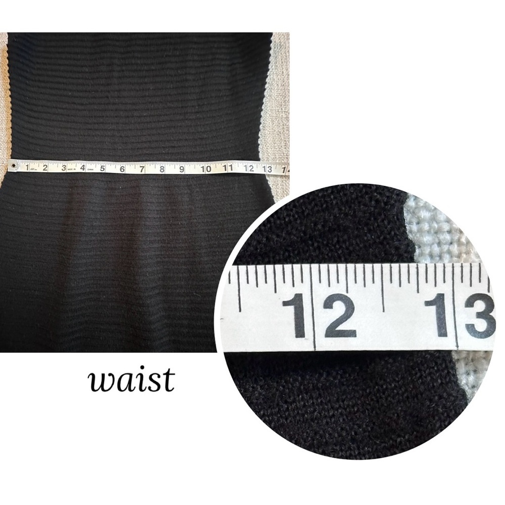 STEVE MADDEN BB DAKOTA Black Wool Blend Sleeveless Dress Stretch Ribbed Womens S - Picture 8 of 10